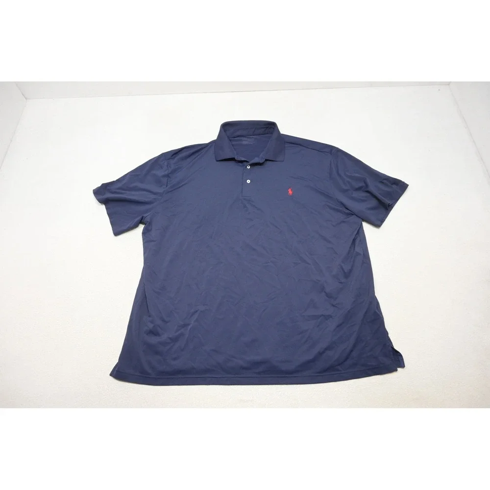 Polo Ralph Lauren Performance Golf Polo Shirt Mens 2XB Blue Short Sleeve Wicking